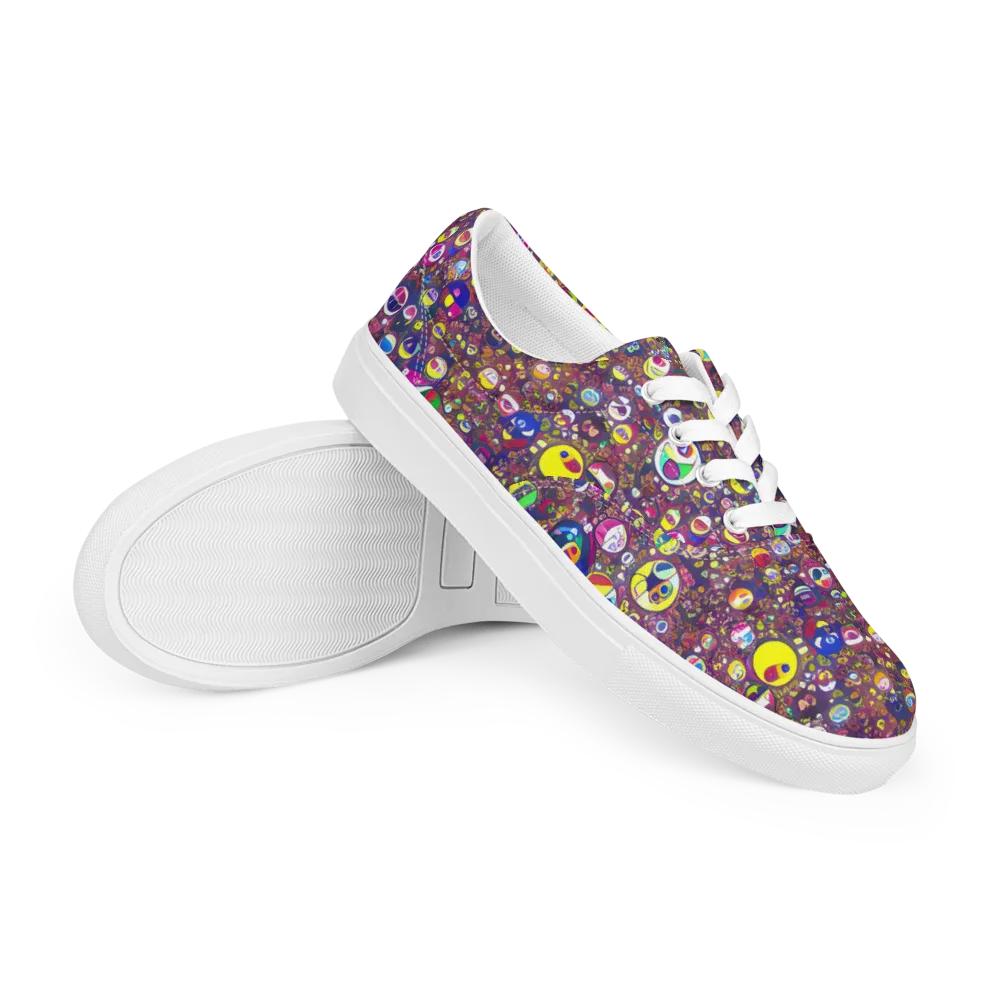 Eyes of Enchantment on Men's Lace-Up Canvas Shoes — Right Front