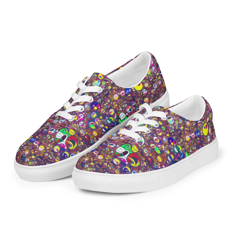 Eyes of Enchantment on Men's Lace-Up Canvas Shoes — Left Front