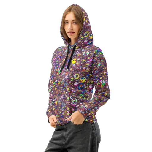 Eyes of Enchantment on a Cotton Hoodie
