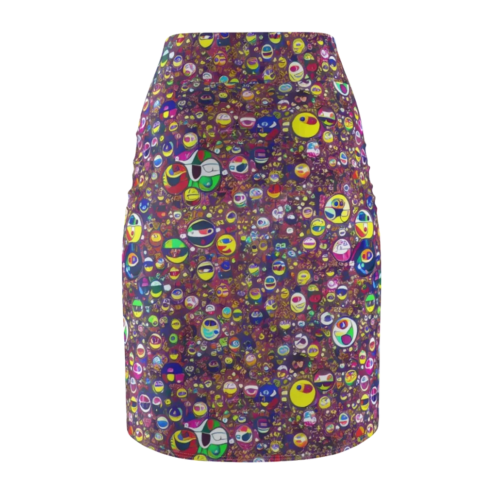 Eyes of Enchantment on Pencil Skirt — Back