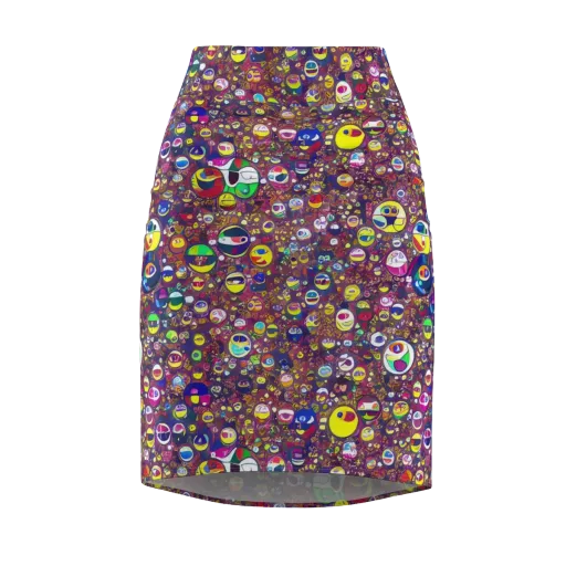 Eyes of Enchantment on a Pencil Skirt