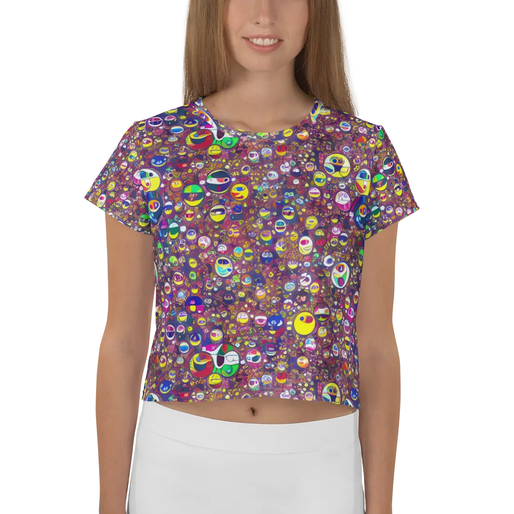 Eyes of Enchantment on Crop Tee — Front