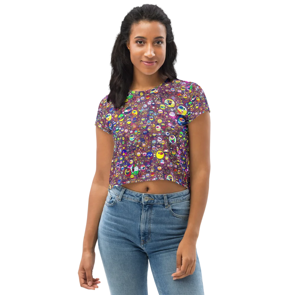 Eyes of Enchantment on Crop Tee — Front