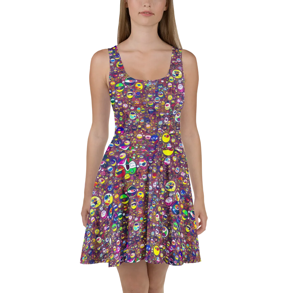 Eyes of Enchantment on Skater Dress — Front