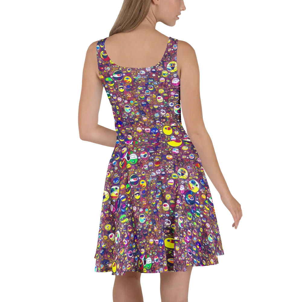 Eyes of Enchantment on Skater Dress — Back