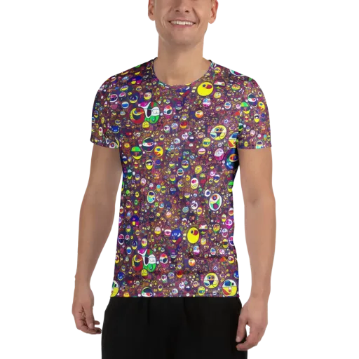 Eyes of Enchantment on a Men's Athletic T-Shirt
