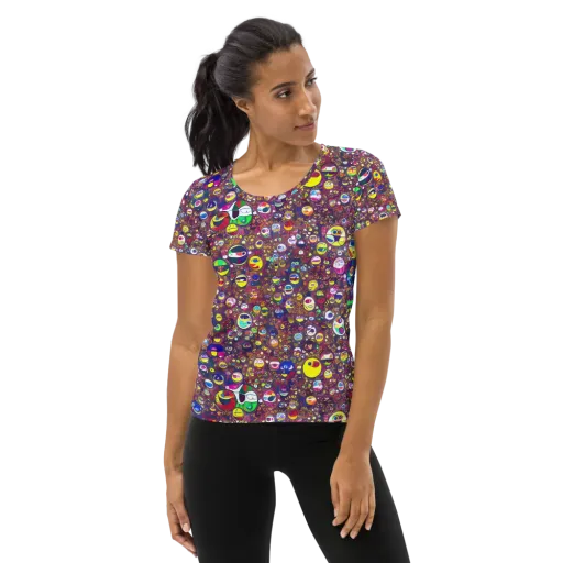 Eyes of Enchantment on a Women's Athletic T-Shirt