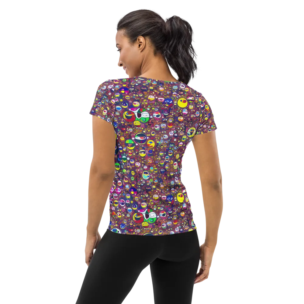 Eyes of Enchantment on Women's Athletic T-Shirt — Back