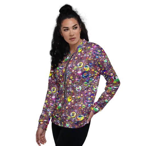 Eyes of Enchantment on a Bomber Jacket