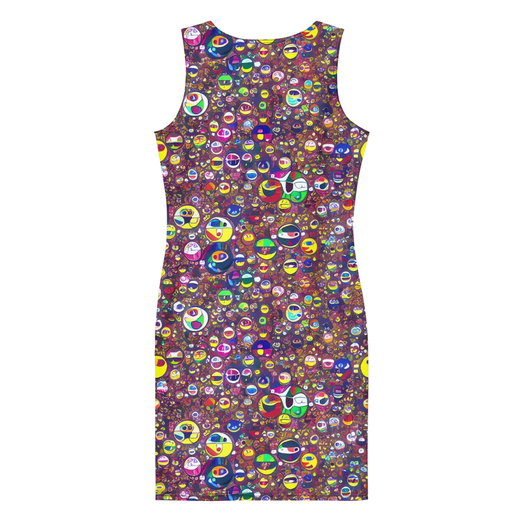 Eyes of Enchantment on Bodycon Dress — Back
