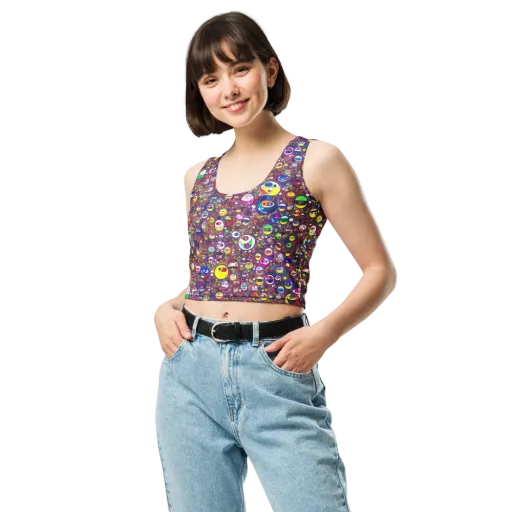 Eyes of Enchantment on a Crop Top