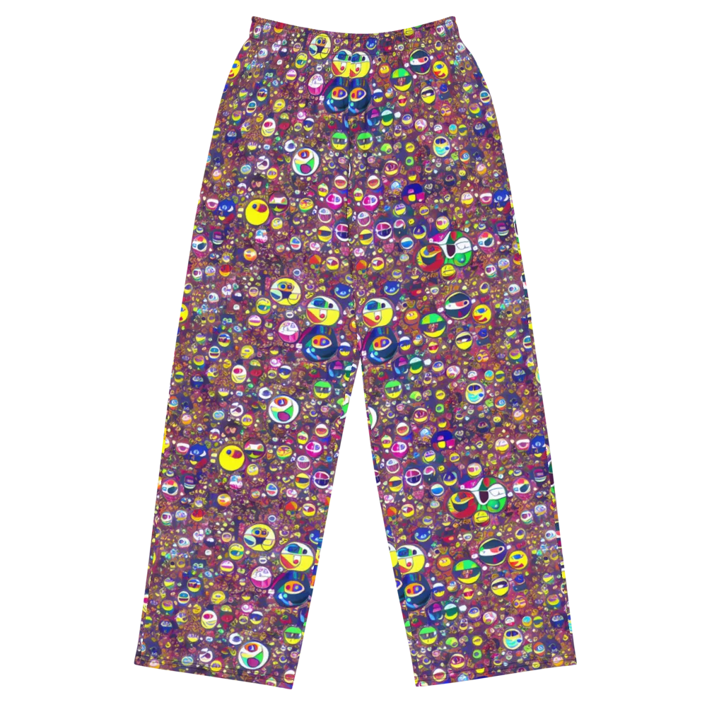 Eyes of Enchantment on Wide-Leg Pants — Front