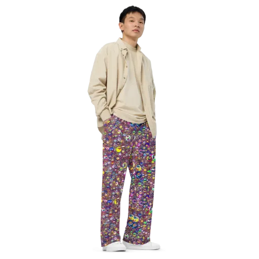 Eyes of Enchantment on a Wide-Leg Pants