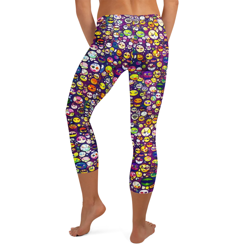 Mosaic Moods on Capri Leggings — Back