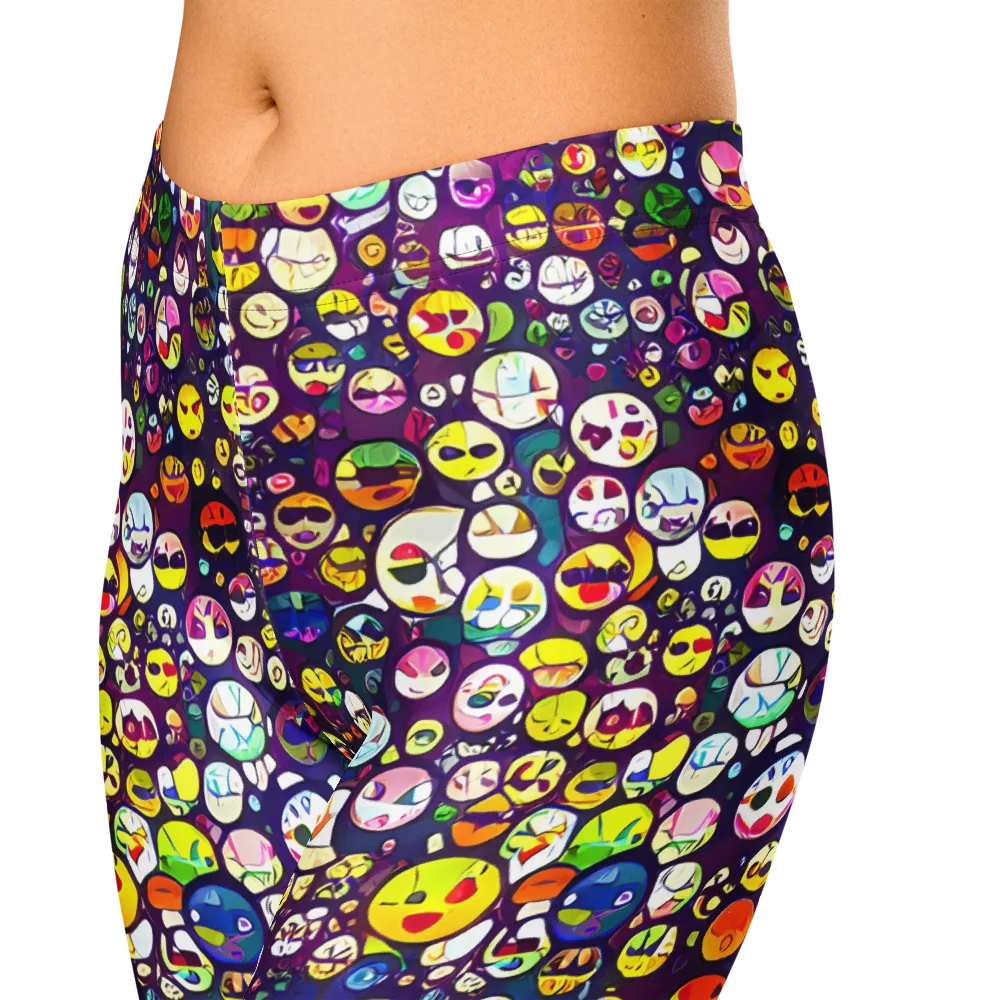 Mosaic Moods on Capri Leggings — Zoomed-in