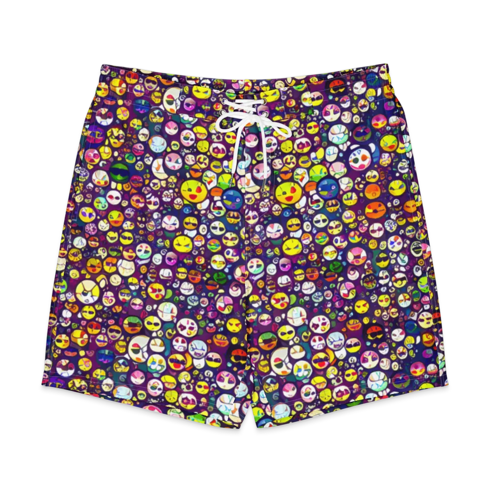 Mosaic Moods on Men's Board Shorts — Front