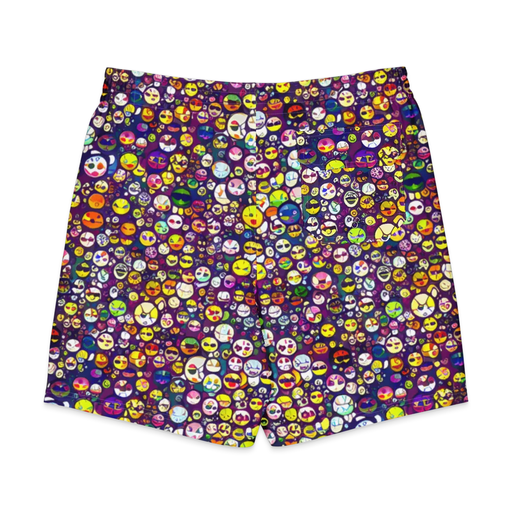 Mosaic Moods on Men's Board Shorts — Back
