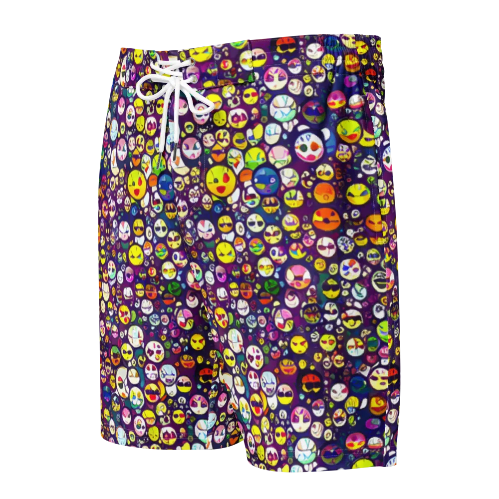 Mosaic Moods on Men's Board Shorts — Front