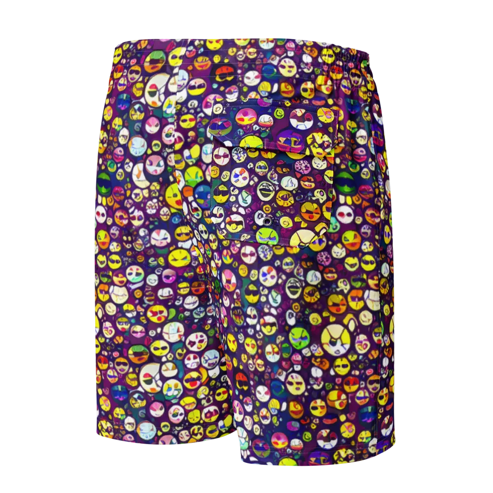 Mosaic Moods on Men's Board Shorts — Back