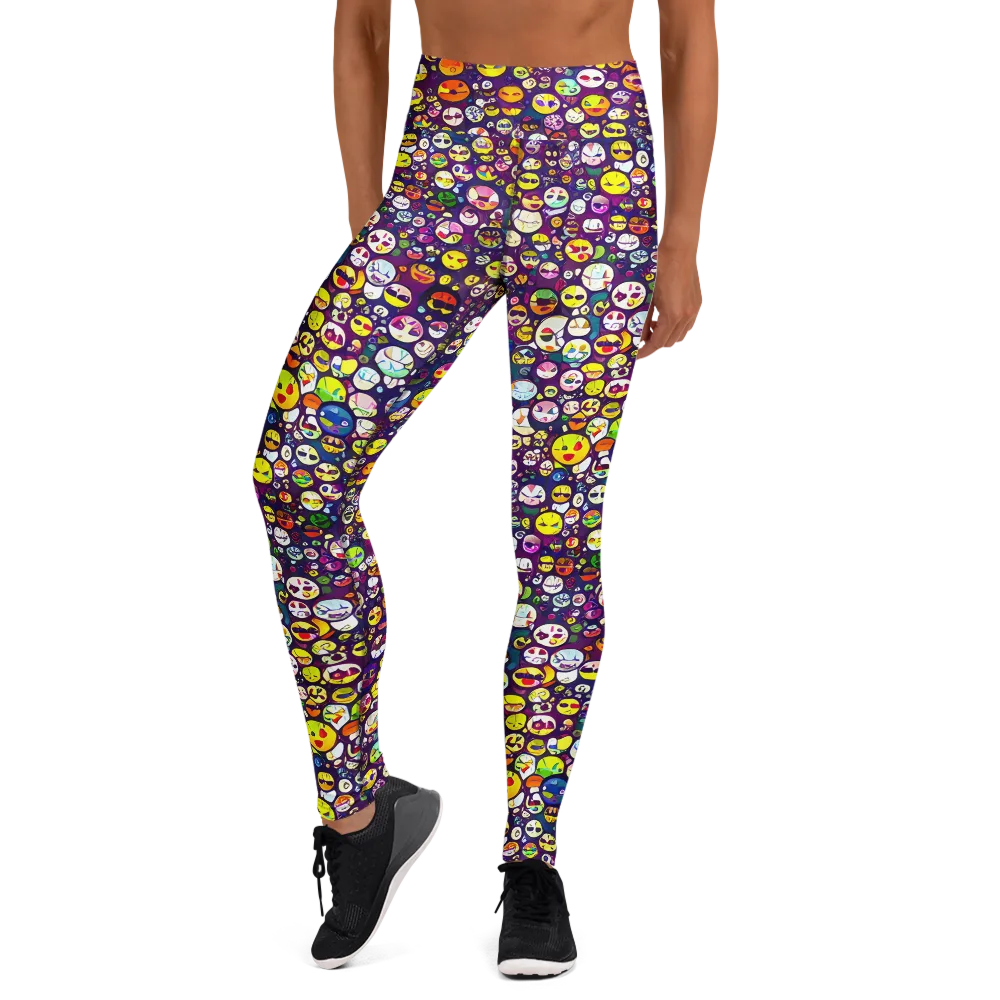 Mosaic Moods on Yoga Leggings — Front