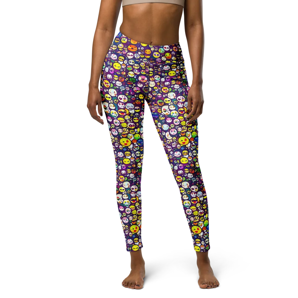 Mosaic Moods on Yoga Leggings — Front