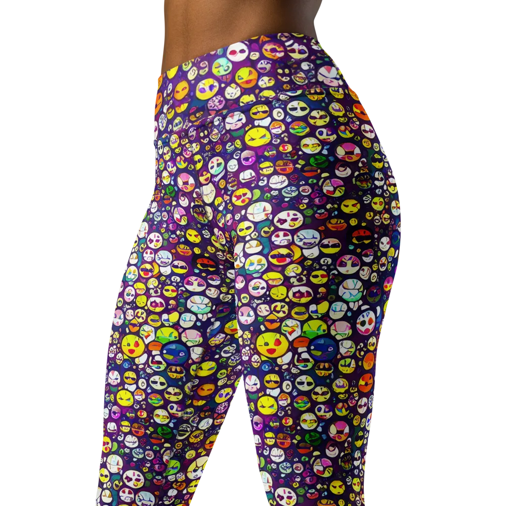 Mosaic Moods on Yoga Leggings — Left Front