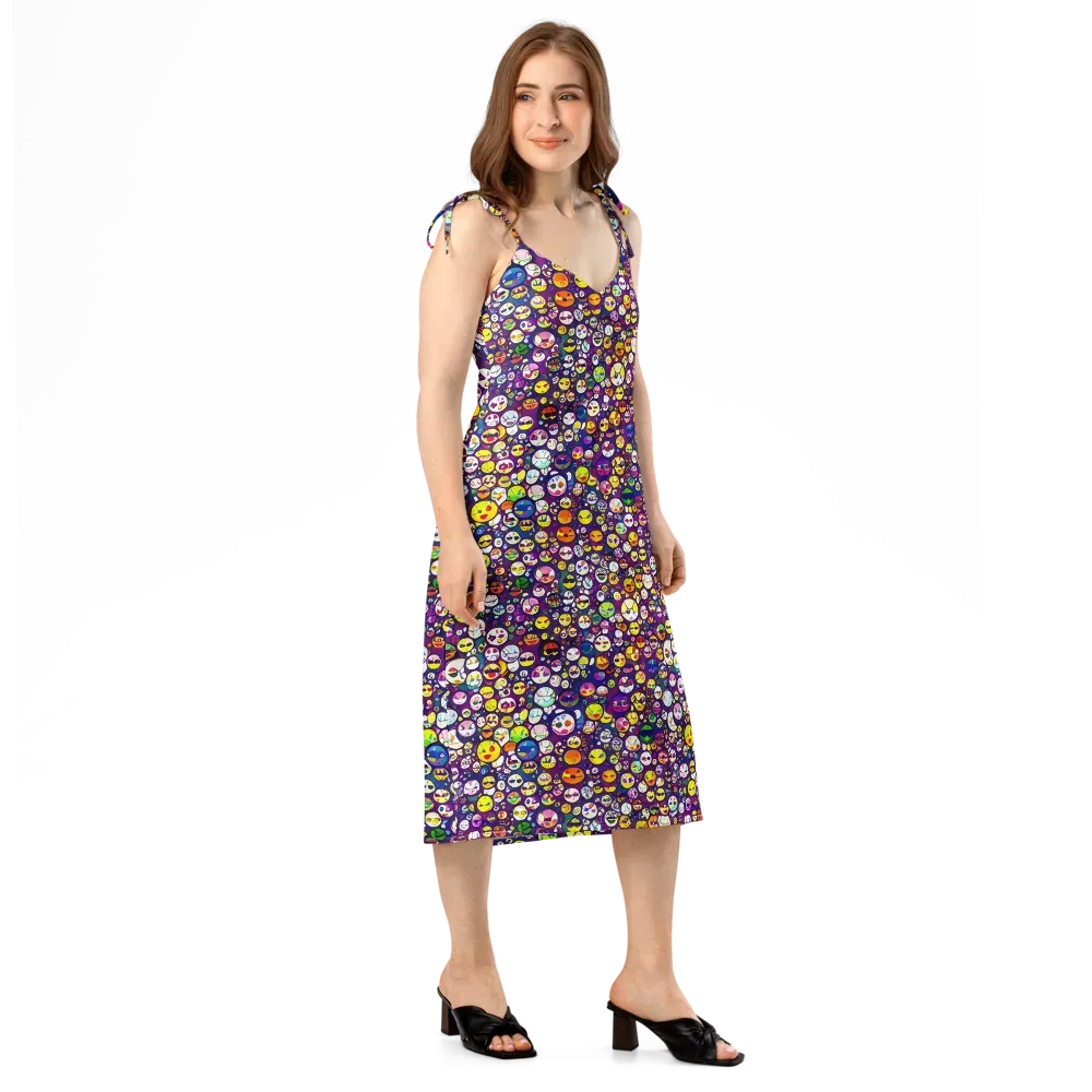 Mosaic Moods on Slip Dress — Right Front