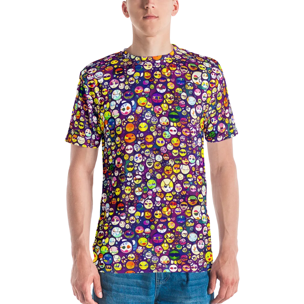 Mosaic Moods on Men's Crew Neck T-Shirt — Front