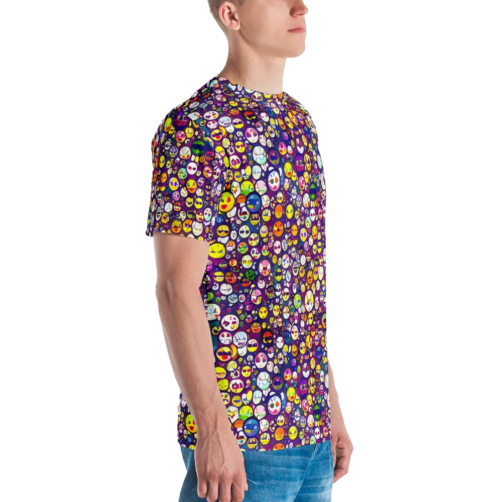 Mosaic Moods on Men's Crew Neck T-Shirt — Right