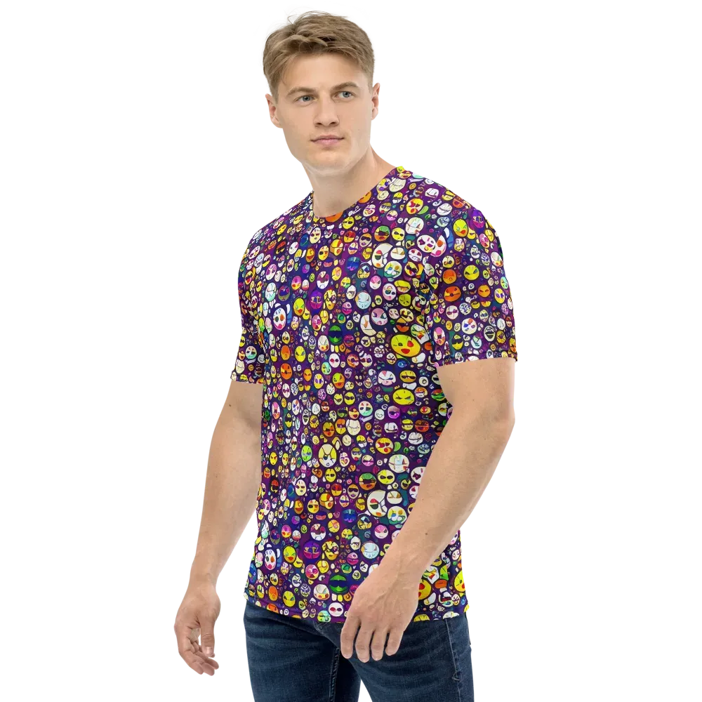 Mosaic Moods on Men's Crew Neck T-Shirt — Left