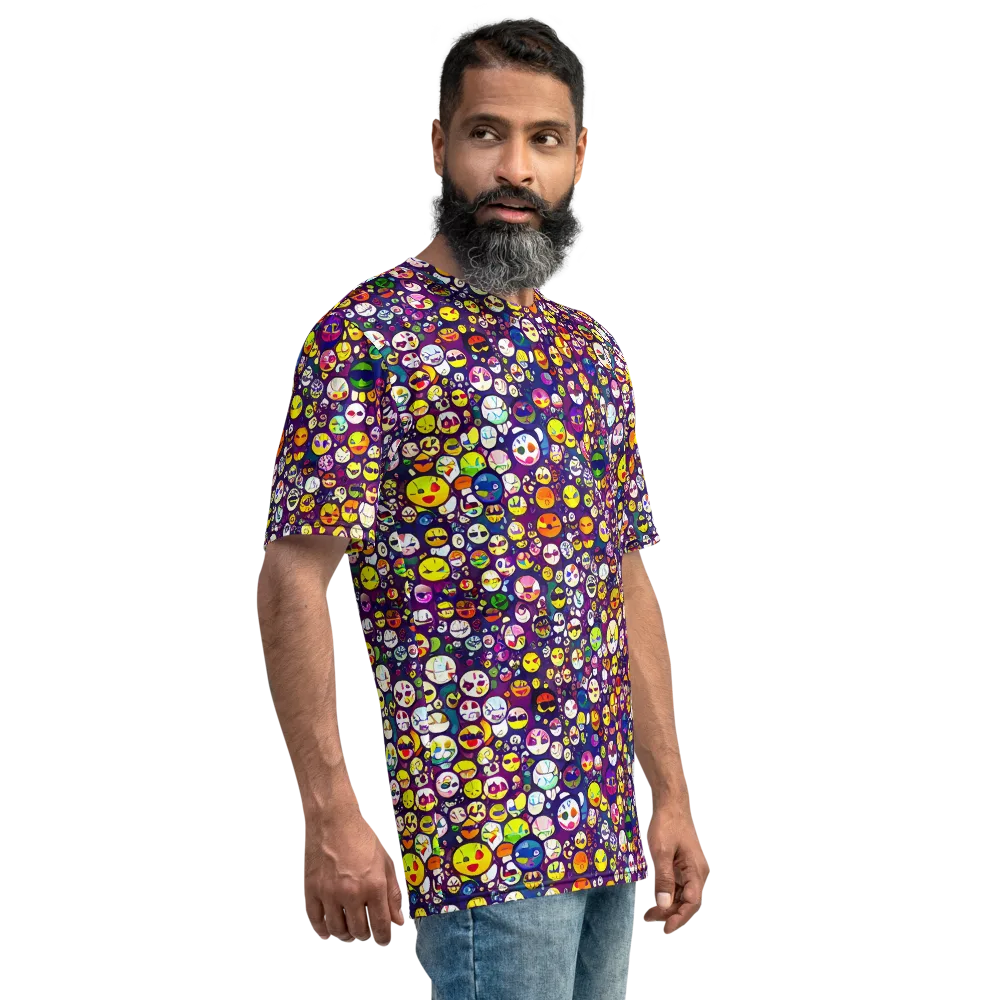 Mosaic Moods on Men's Crew Neck T-Shirt — Right
