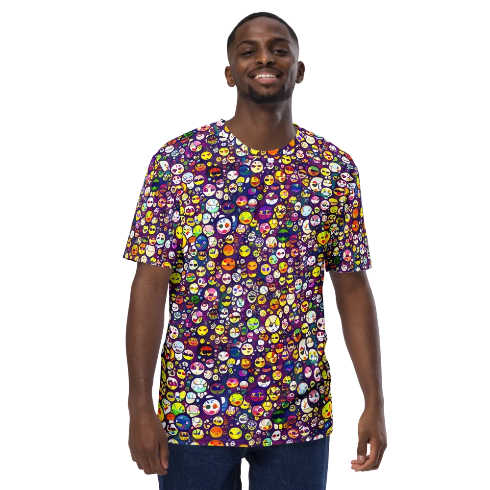 Mosaic Moods on Men's Crew Neck T-Shirt — Front