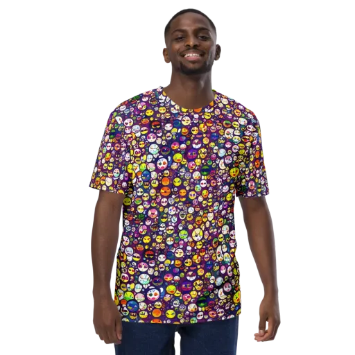 Mosaic Moods on a Men's Crew Neck T-Shirt