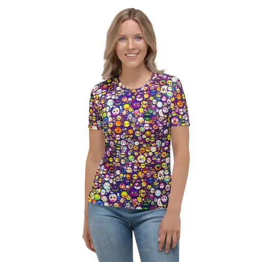 Mosaic Moods on a Women's Crew Neck T-Shirt
