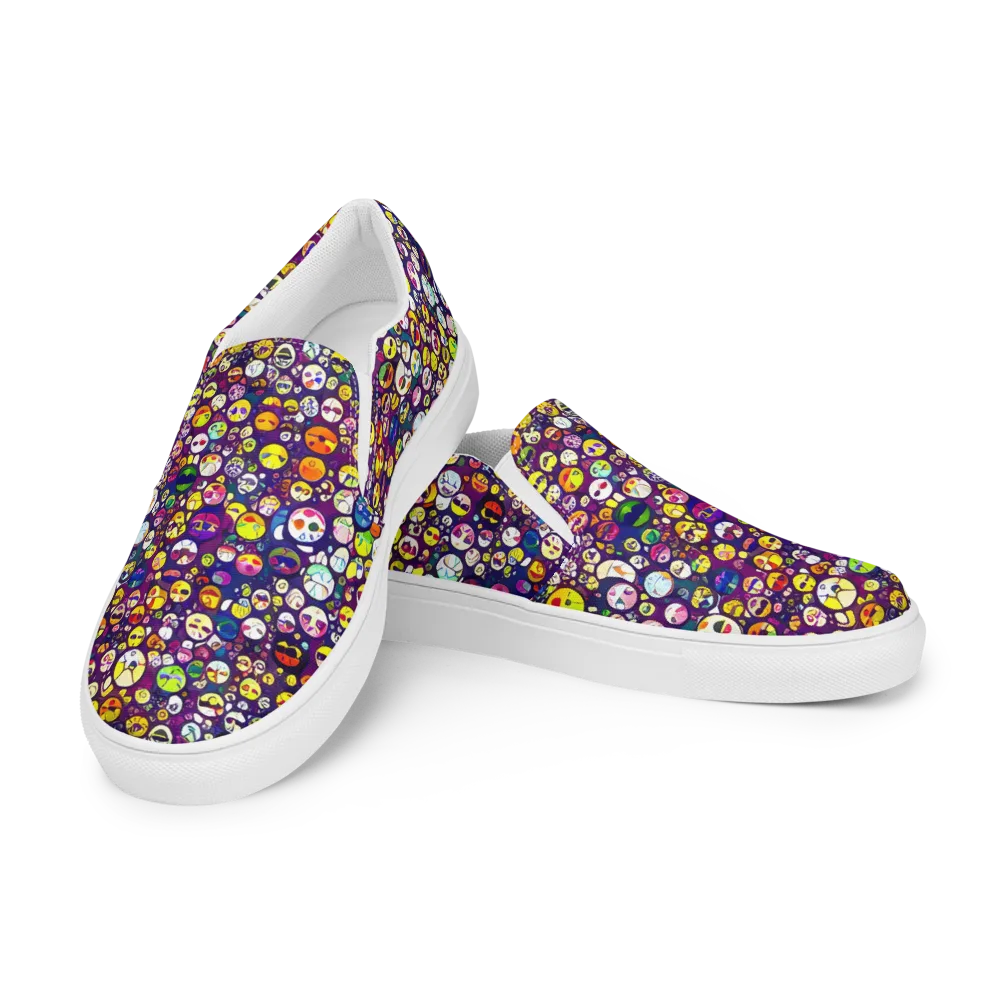 Mosaic Moods on Men's Slip-On Canvas Shoes — Left Front