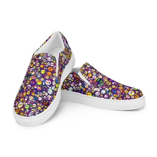 Mosaic Moods on a Men's Slip-On Canvas Shoes
