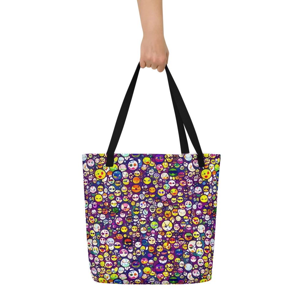 Mosaic Moods on Large Tote Bag W/ Pocket — Front