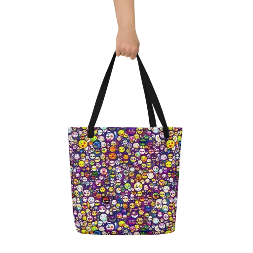 Mosaic Moods on a Large Tote Bag W/ Pocket
