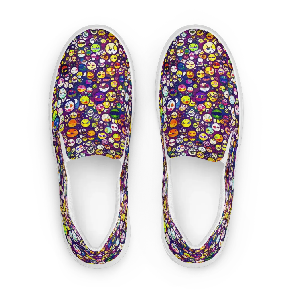 Mosaic Moods on Women's Slip-On Canvas Shoes — Front