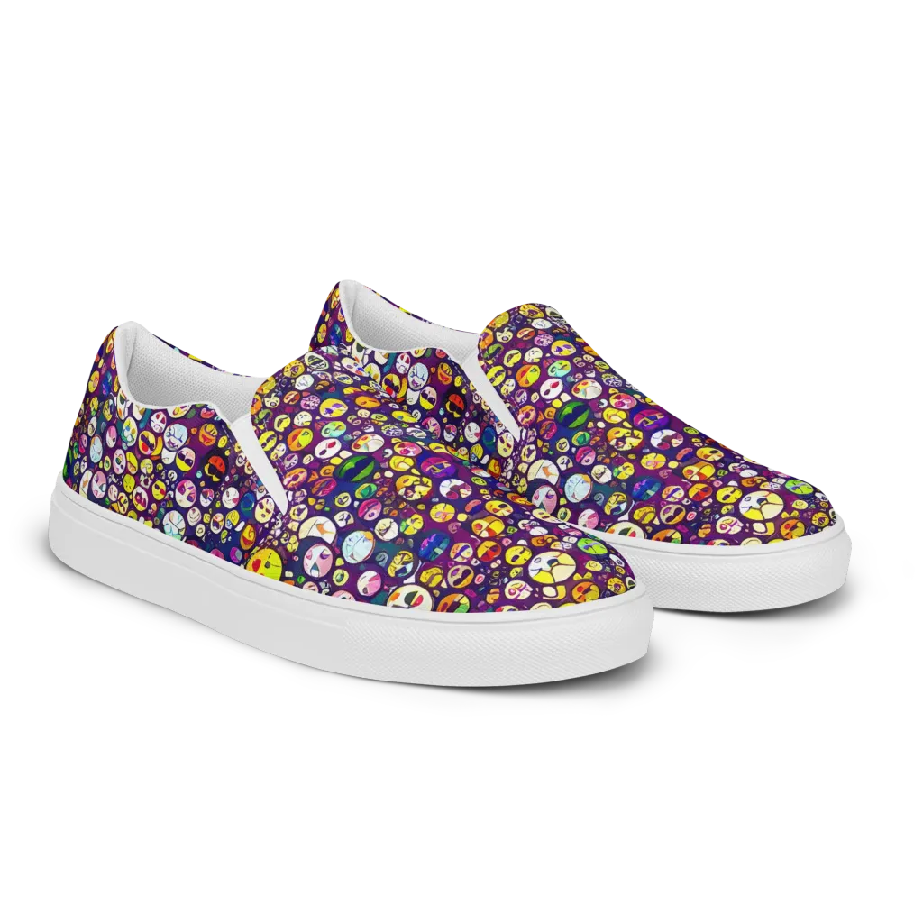 Mosaic Moods on Women's Slip-On Canvas Shoes — Right Front