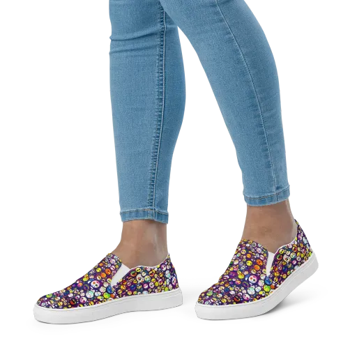 Mosaic Moods on a Women's Slip-On Canvas Shoes