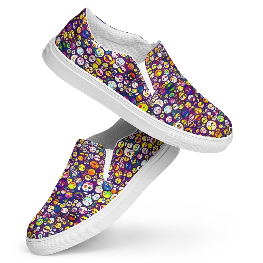 Mosaic Moods on Women's Slip-On Canvas Shoes — Front