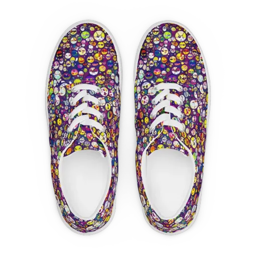 Mosaic Moods on a Men's Lace-Up Canvas Shoes