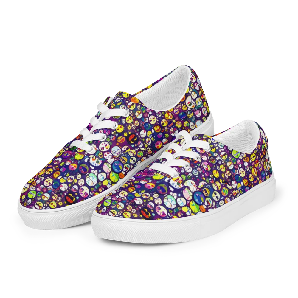 Mosaic Moods on Men's Lace-Up Canvas Shoes — Left Front