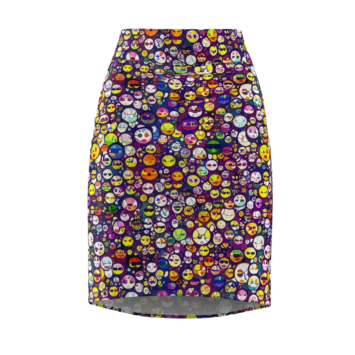 Mosaic Moods on Pencil Skirt — Front