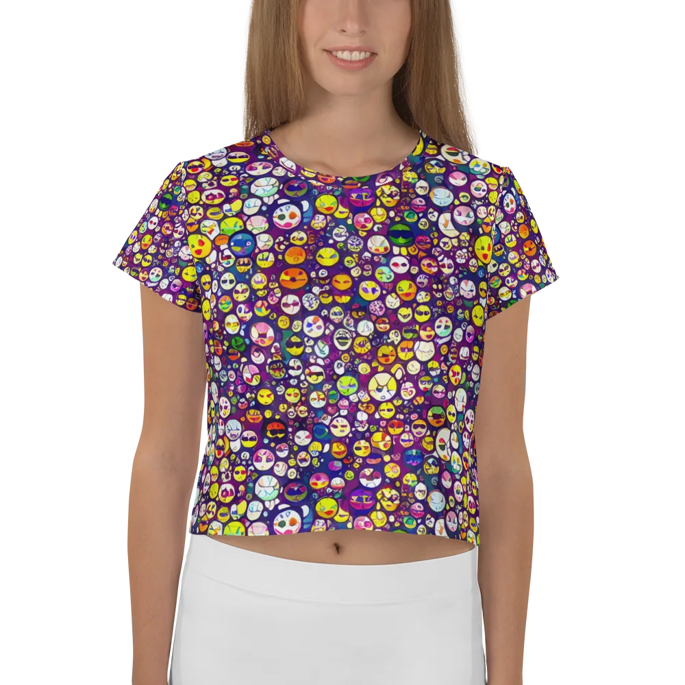 Mosaic Moods on Crop Tee — Front