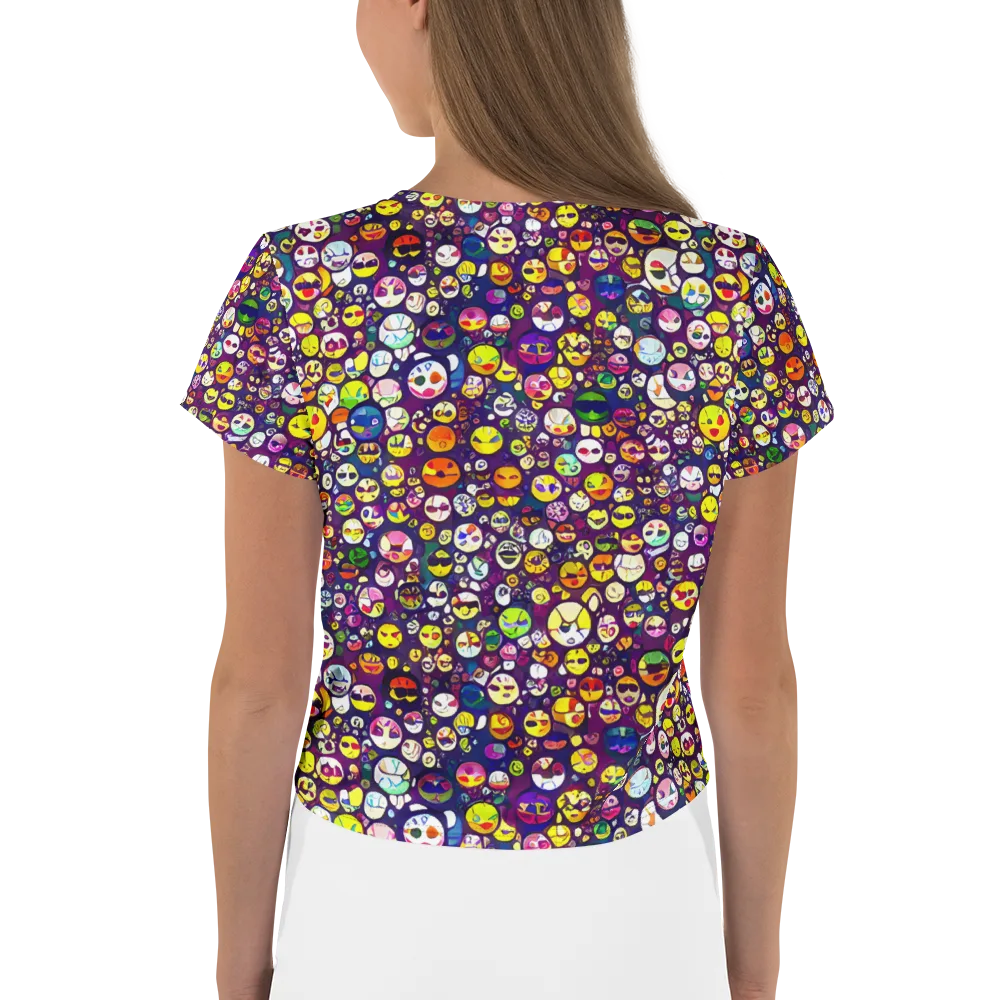 Mosaic Moods on Crop Tee — Back