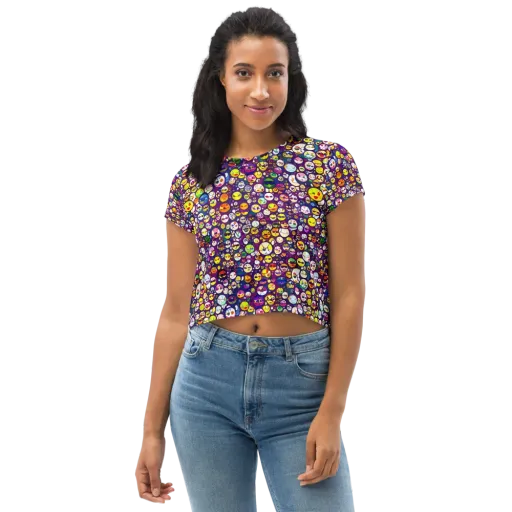 Mosaic Moods on a Crop Tee