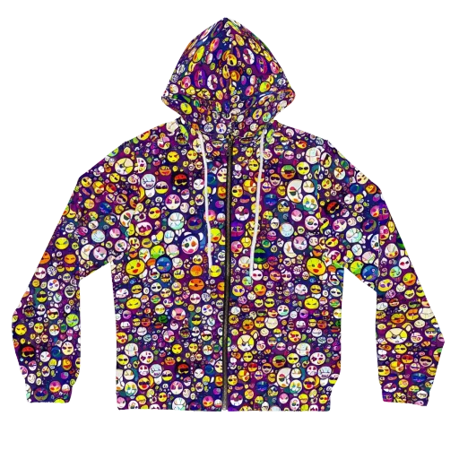 Mosaic Moods on a Women's Full-Zip Hoodie