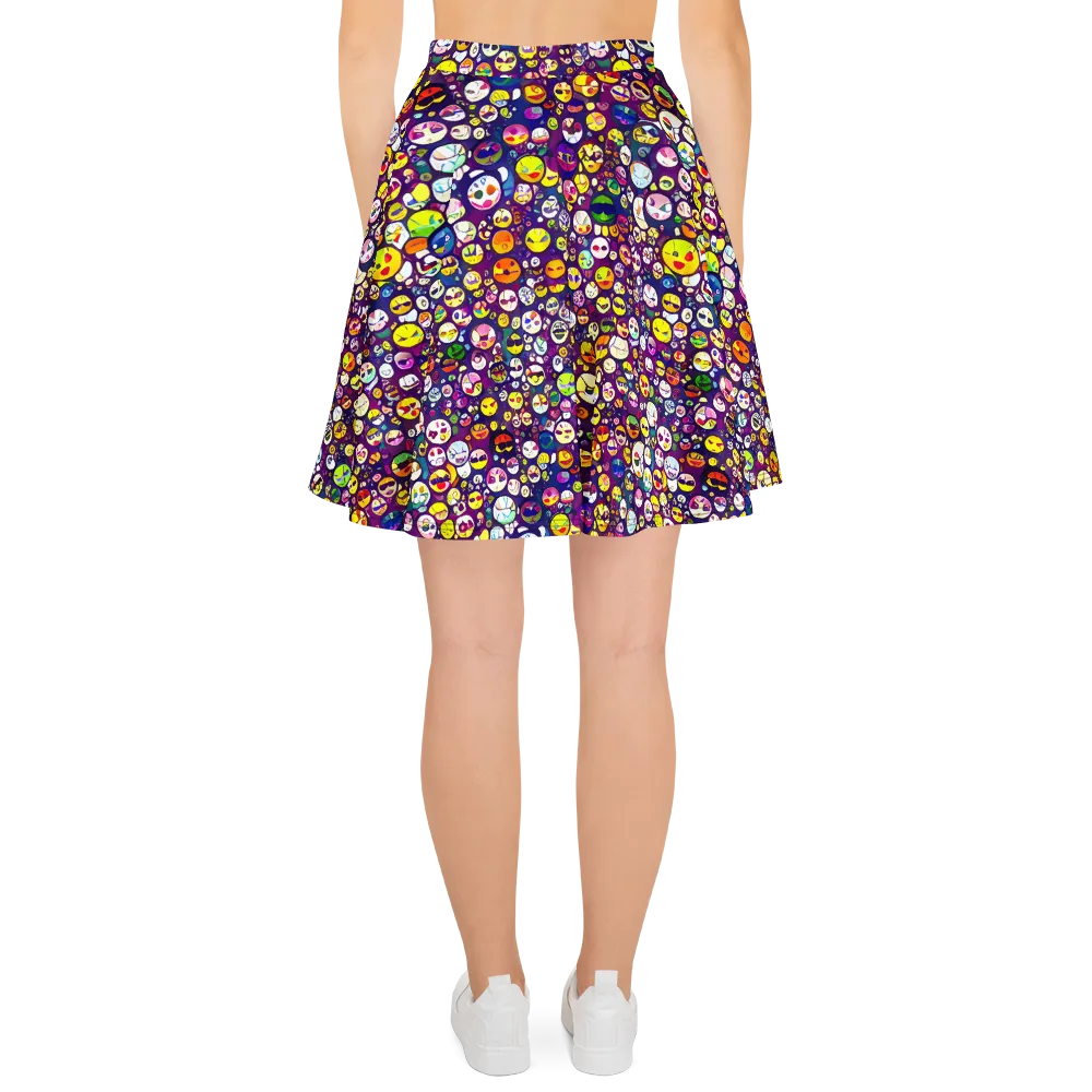 Mosaic Moods on Skater Skirt — Back